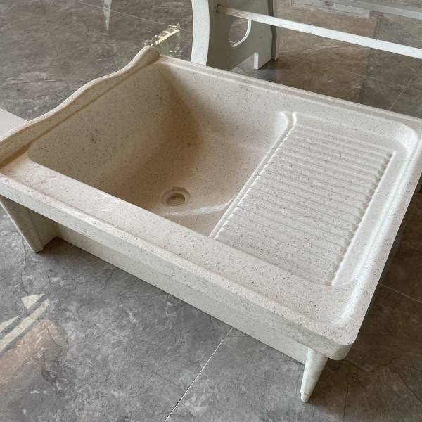 Laundry Countertop with Washboard Mold